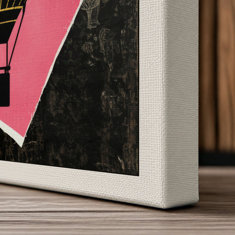 Golden Ascent Art Deco - Wrapped Canvas, 24x16 - 61.0 x 40.6 cm, Cream Border