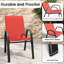 Ensemble de 6 sièges d'extérieur, assise ergonomique large, supportant jusqu'à 159 kg par chaise, structure antirouille, tissu imperméable, idéal pour terrasse, jardin, espaces commerciaux et la maison.