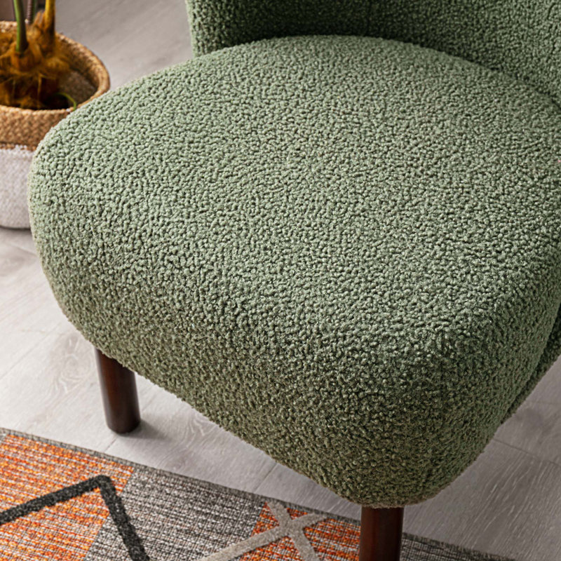 Chaise d'appoint Donadee, Polyester vert