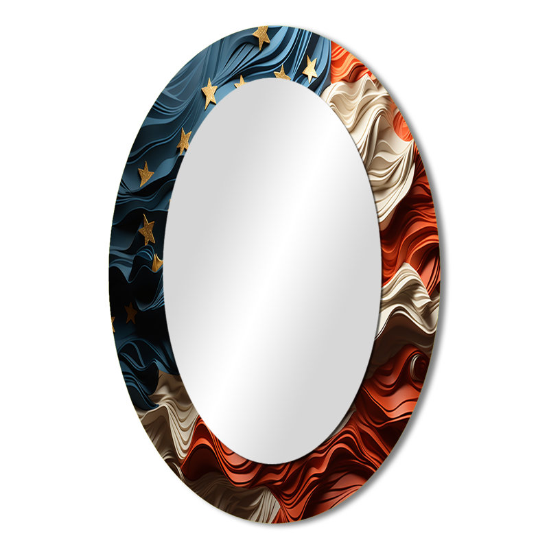 Miroir mural moderne Modern USA Flag II, 36 po x 24 po