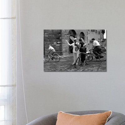 American Girl Series Asking Directions (Florence, Italy 1951) by Ruth Orkin - Print on Canvas