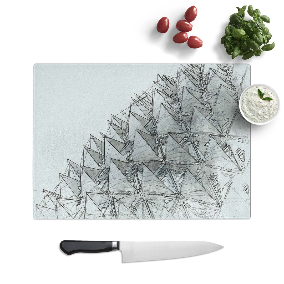 Tempered Glass Sketching the Architecture Vol.63 Chopping Board
