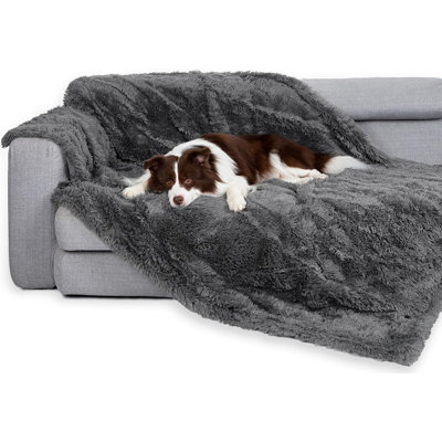 Waterproof Plush Long Pet Throw Blanket Ultra...