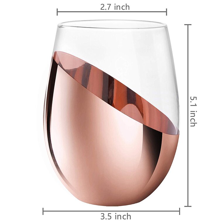 Rosé Wine Glass Dimensions & Drawings