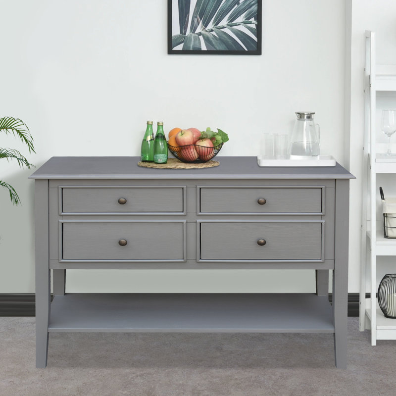 Schrum Four Drawer Server, Gray