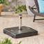 Base de parasol en béton - 119 lb, noir, béton d'extérieur 13 lb