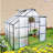 8X6ft Outdoor Polycarbonate Greenhouse - Sloped Roof, Airy, Plant Nursery Black Shelter Galvanized Base, Frost Resistance, Haven-123403568