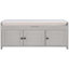 Banc de rangement rustique avec portes à volets, coussin amovible et rangement caché pour les entrées et les chambres-805209847