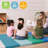 ECR4Kids SoftZone 6-Section Rainbow Runway Activity Mat, Folding Playmat-88297183