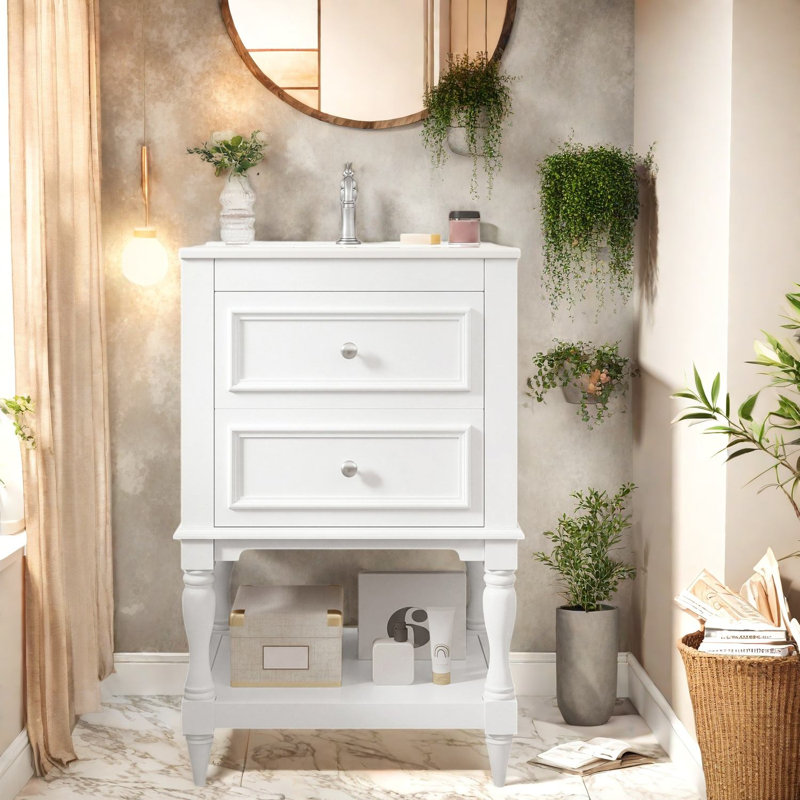 Meuble-lavabo compact (doit inclure le meuble-lavabo et le lavabo) avec rangement
