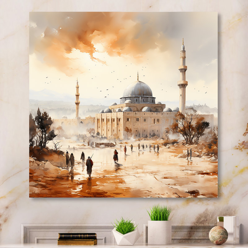 Art mural en métal «Mosquée des propanes», H 29 po x l 29 po