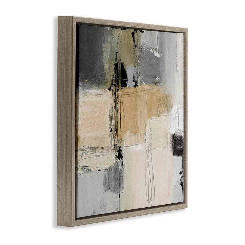 Art mural sur toile flottant brun clair et brun clair par Lanie Loreth, H 18 po x l 18 po x P 1,7 po