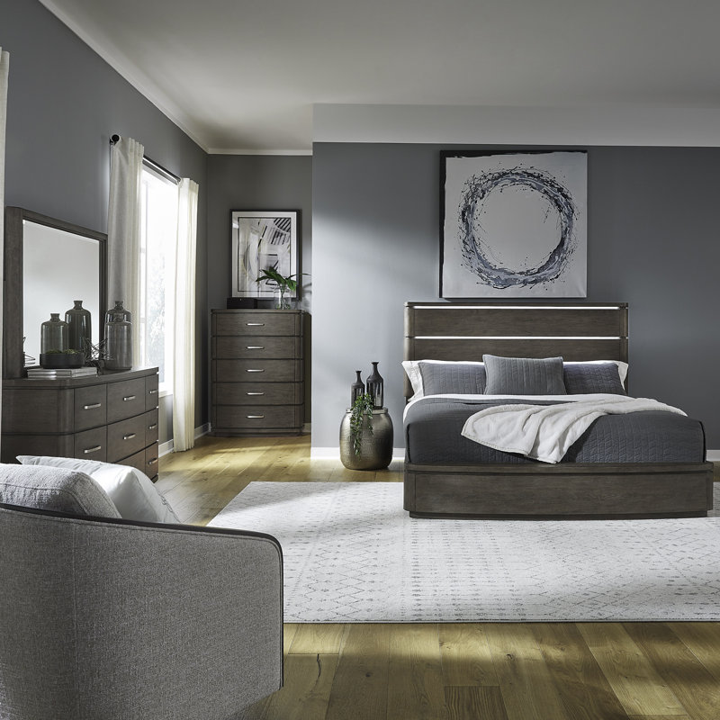 Trenea Panel Bed, Dresser & Mirror, Chest, King