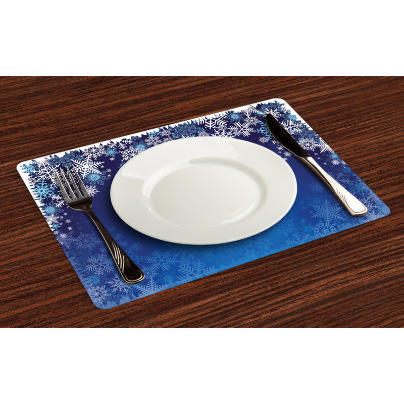 Meansville Christmas Various Snowflakes Placemat