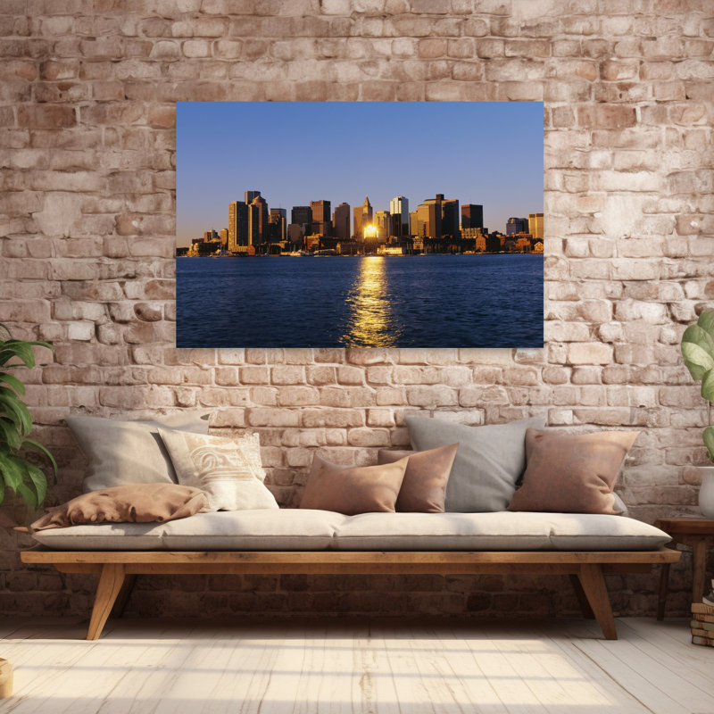 Inner Harbor, Boston, MA, architecture contemporaine abstraite, art urbain, H 40 po x l 60 po
