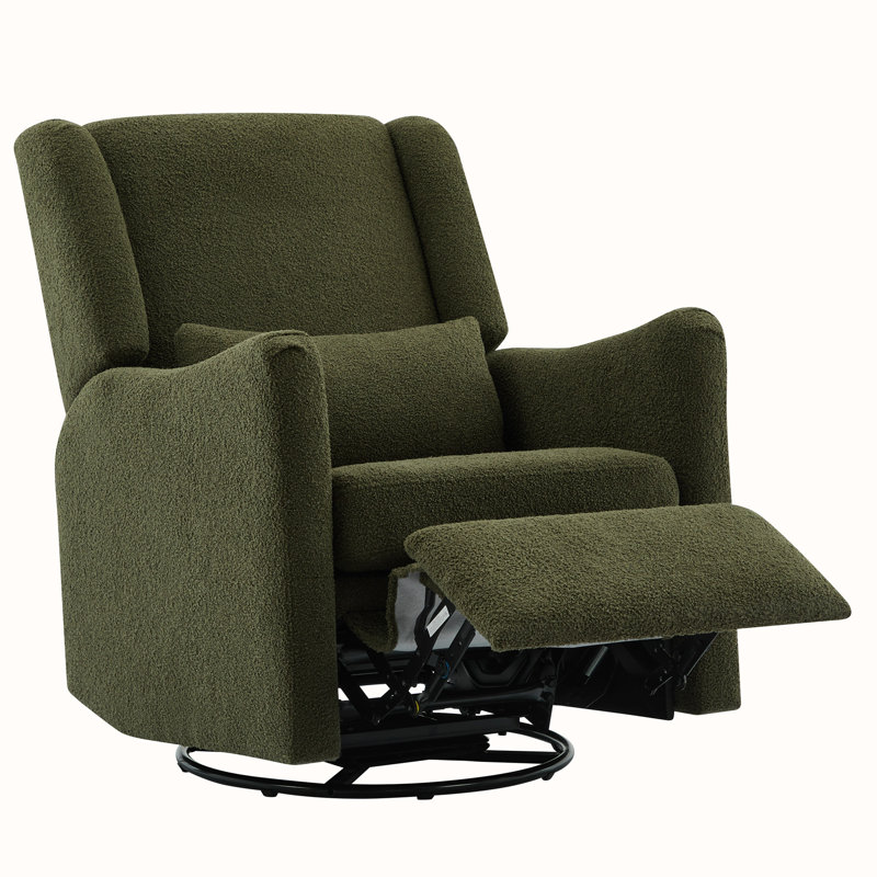 Fauteuil inclinable pivotant avec coussin, Seaweed Green Boucle Incorrect 1