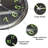 12" Large Luminous Function Numbers And Hands, Silent Non-Tick Quartz Wall Clock, Black