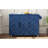 Versatile 3D Wave Stripes Ash Veneer Kitchen Island With Practical Features-108812440