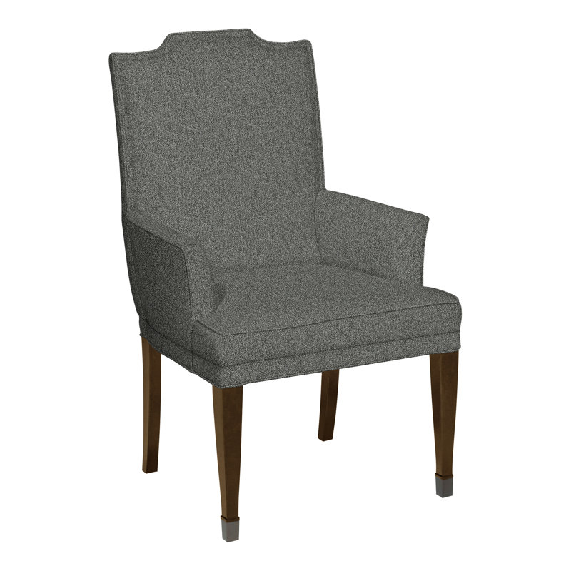 Travis By Michael Weiss Upholstered Arm Chair, No, Ian Pewter, Havana