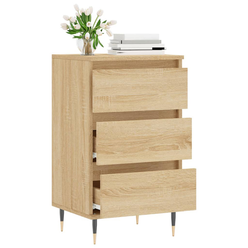 Maleesa Sideboard 40x35x70 cm Engineered Wood, Sonoma Oak