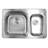 33'' L Drop-In Double Bowl Stainless Steel Kitchen Sink-37206898