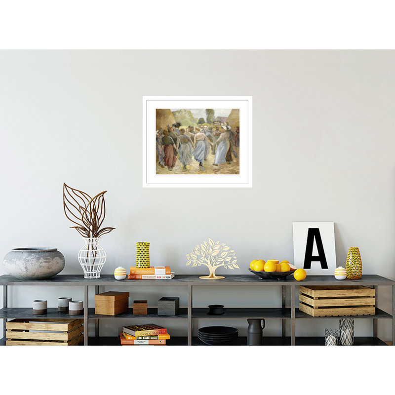 «La Ronde» par Camille Pissarro, impression giclée sur cadre, H 23,5 po x l 28,18 po