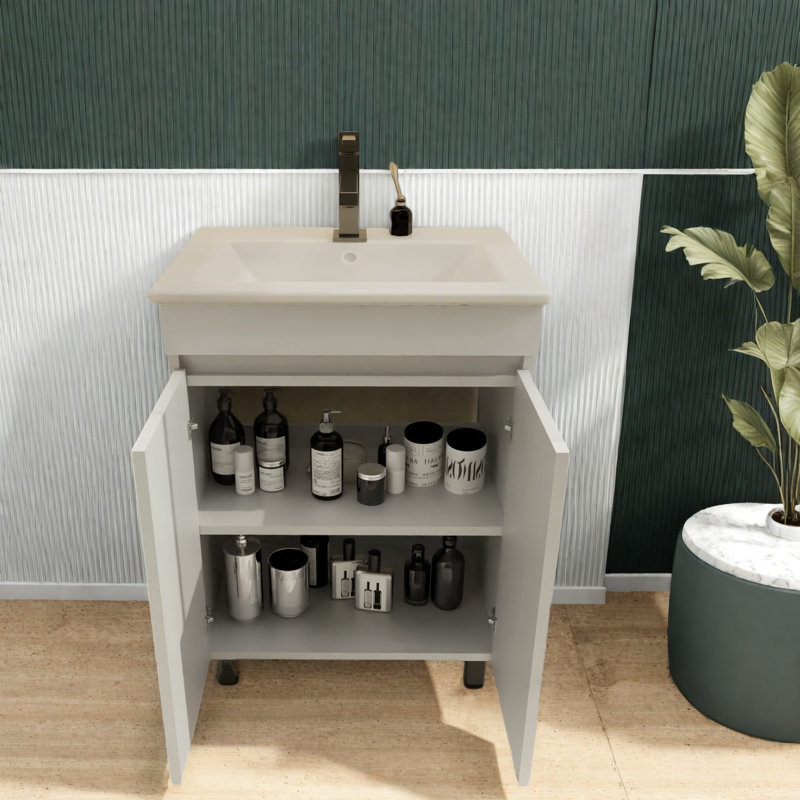 Meuble-lavabo compact compact avec lavabo pour petits espaces