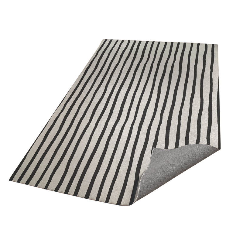 Spinal Row Kids Play Mat, Rectangle 5' x 7', Ivory/Charcoal