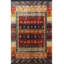 Tapis décoratif traditionnel multicolore à motifs foncés et multicolores lavable à la machine-1359795064
