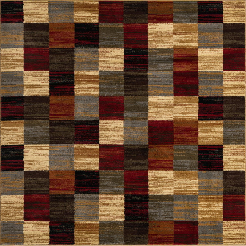Geometric Indoor Rug, Square 10'