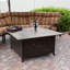 Jenese Square Aluminum Propane Smokeless Fire Pit Table with Hidden Fuel Tank