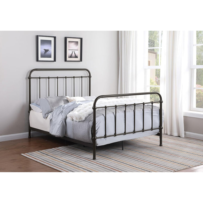 Lit standard en métal Otteridge, Double, Black