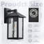 Matte Black 30cm H Outdoor Sconce