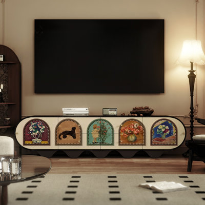 American-style Simple Solid Wood TV Cabinet