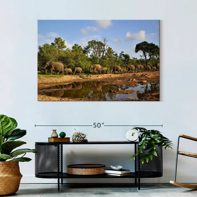 Brampt Kruger Park Elephants, 32" H x 48" W