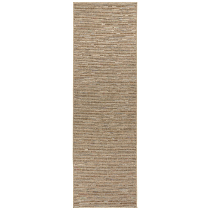 Flatweave Grey/Gold Rug, Runner 80 x 350 cm