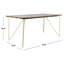 Devin Walnut Solid Wood Top Dining Table
