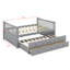 Lit de jour double avec lit gigogne simple et 3 tiroirs de rangement-904568138