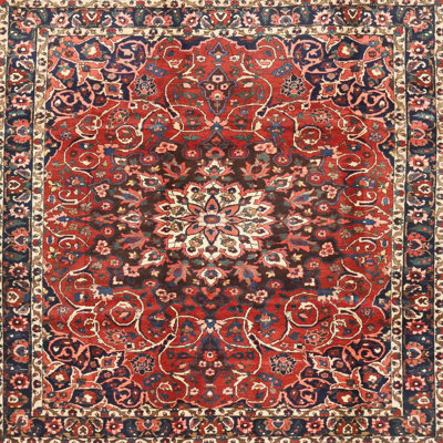Tapis traditionnel rouge / noir