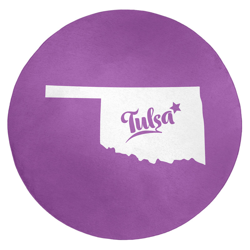 Tapis en poly-chenille oklahoma tulsa, Rond 5 pi