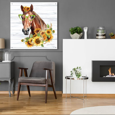 «Fancy Glasses D» par Jean Plout, art mural en verre acrylique