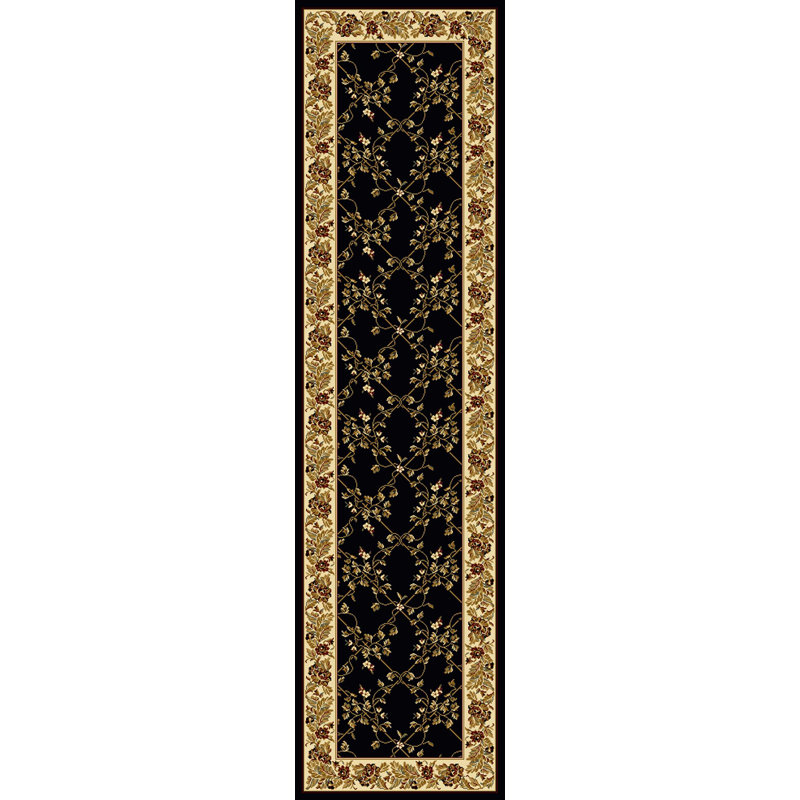 Tapis noir North Charleston, Tapis de couloir 2 pi 2 po x 8 pi
