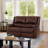 Jackson 59.4" Wide Modern And Upholstered Leather Manual Reclining Loveseat Sofa, 2-Seater Recliner Couch-1255423391