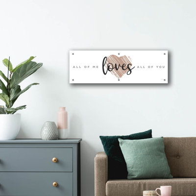 «All of Me Loves All of You» par Marla Rae, art mural en verre acrylique