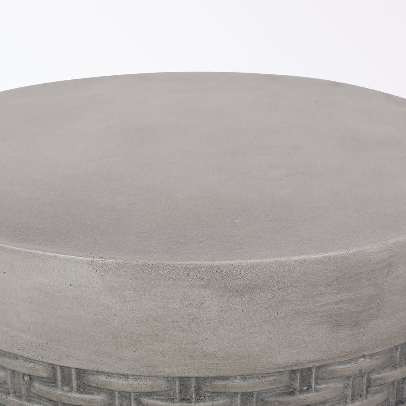 Outdoor round shape Concrete Side Table with sturdy base