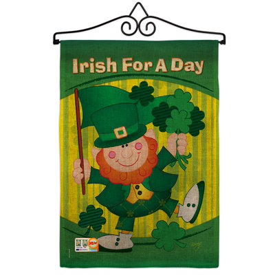 Double Sided 18.5'' H x 13'' W Polyester St. Patrick's Day Garden Flag