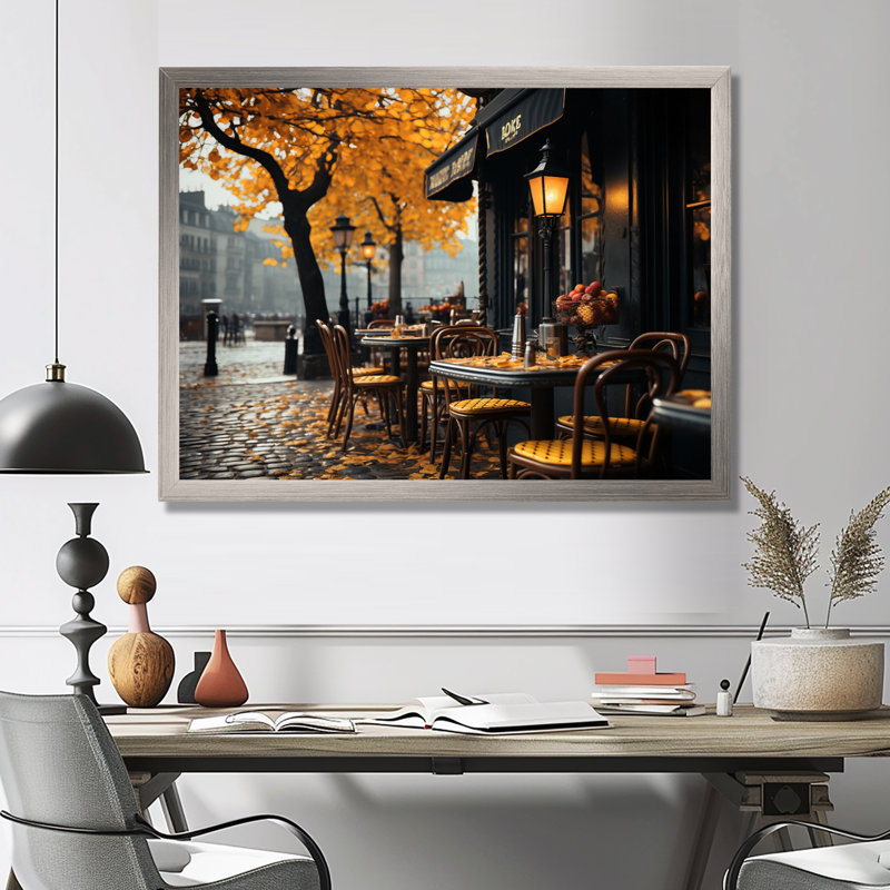 Maricarmen France Parisian Cafe Charm III - Print, 24" H x 32" W x 1" D, Wrapped Canvas