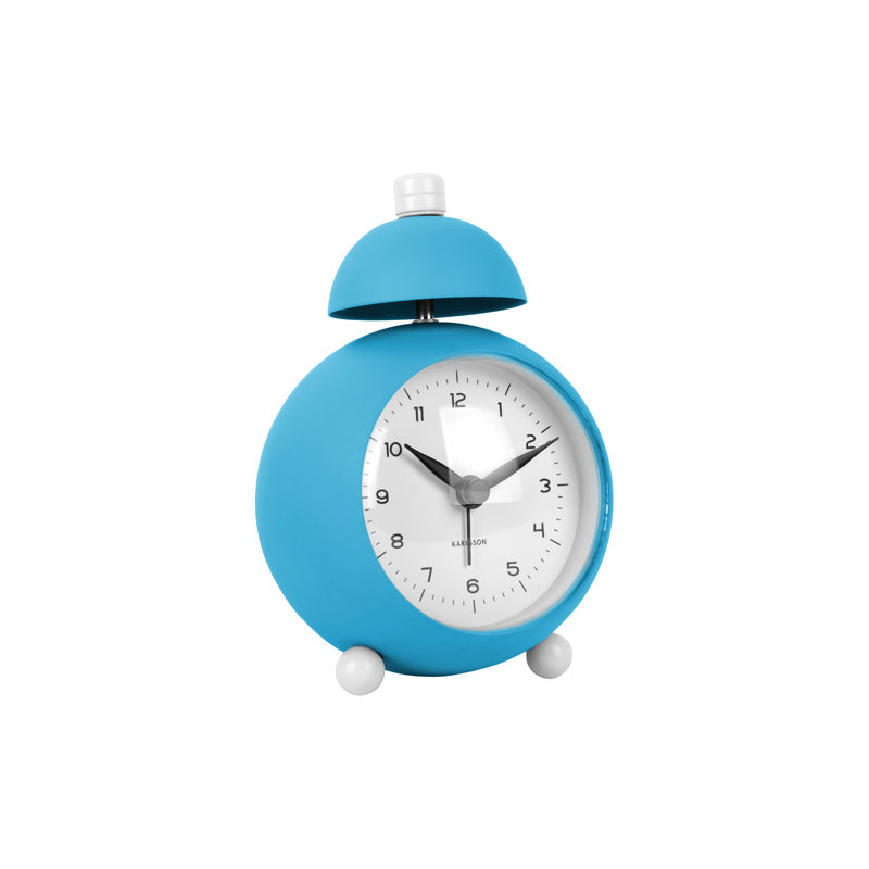 Iron Mechanical Alarm Tabletop Clock, Blue