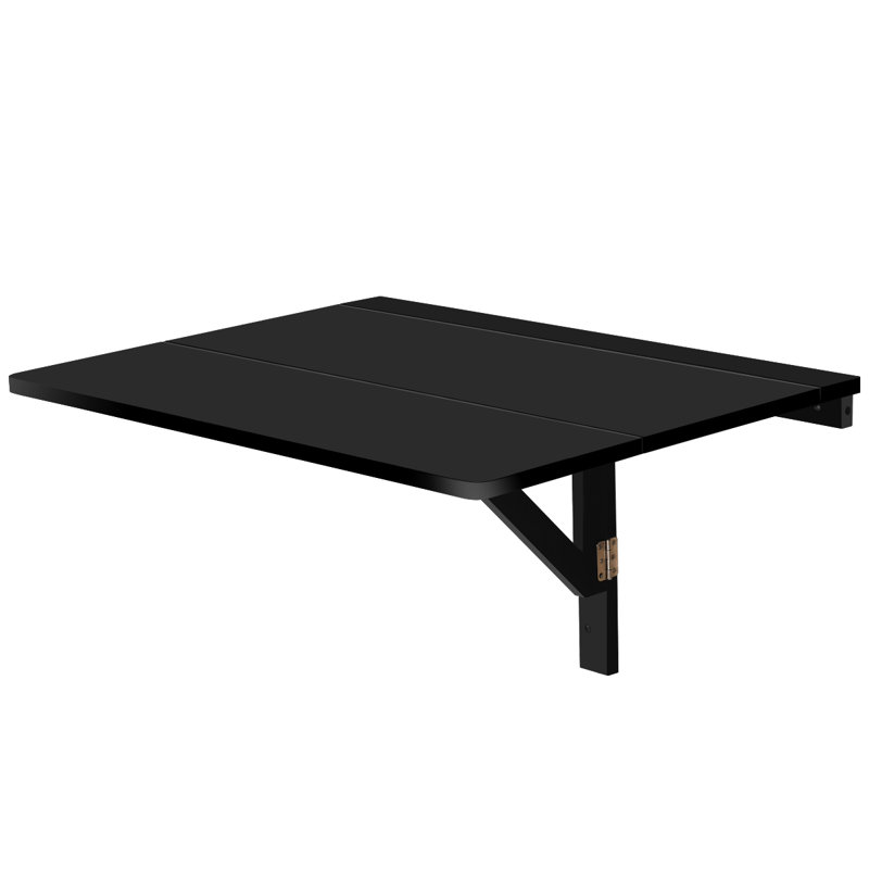 Achsah 80cm Rectangular Folding Table, Black