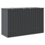 vidaXL 214 cm W 300 L Steel Lockable Cabinet Deck Box in Black